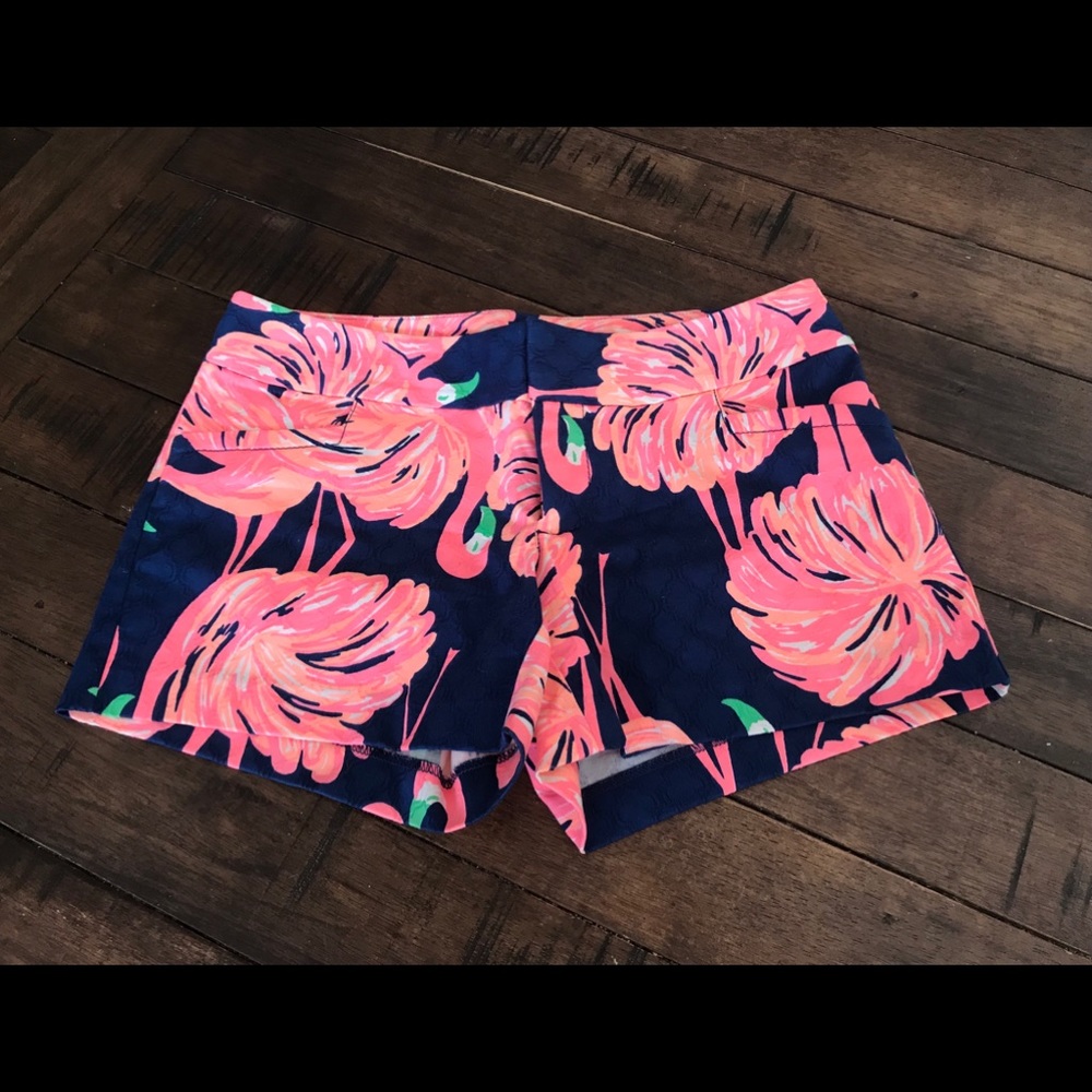 Lily Pulitzer Flamingo shorts. Size 0